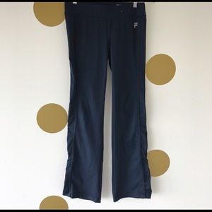 Fila small workout yoga pants navy stretchy